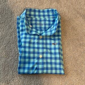 EUC Vineyard Vines Boys Long Sleeved Performance Shirt Sz 7